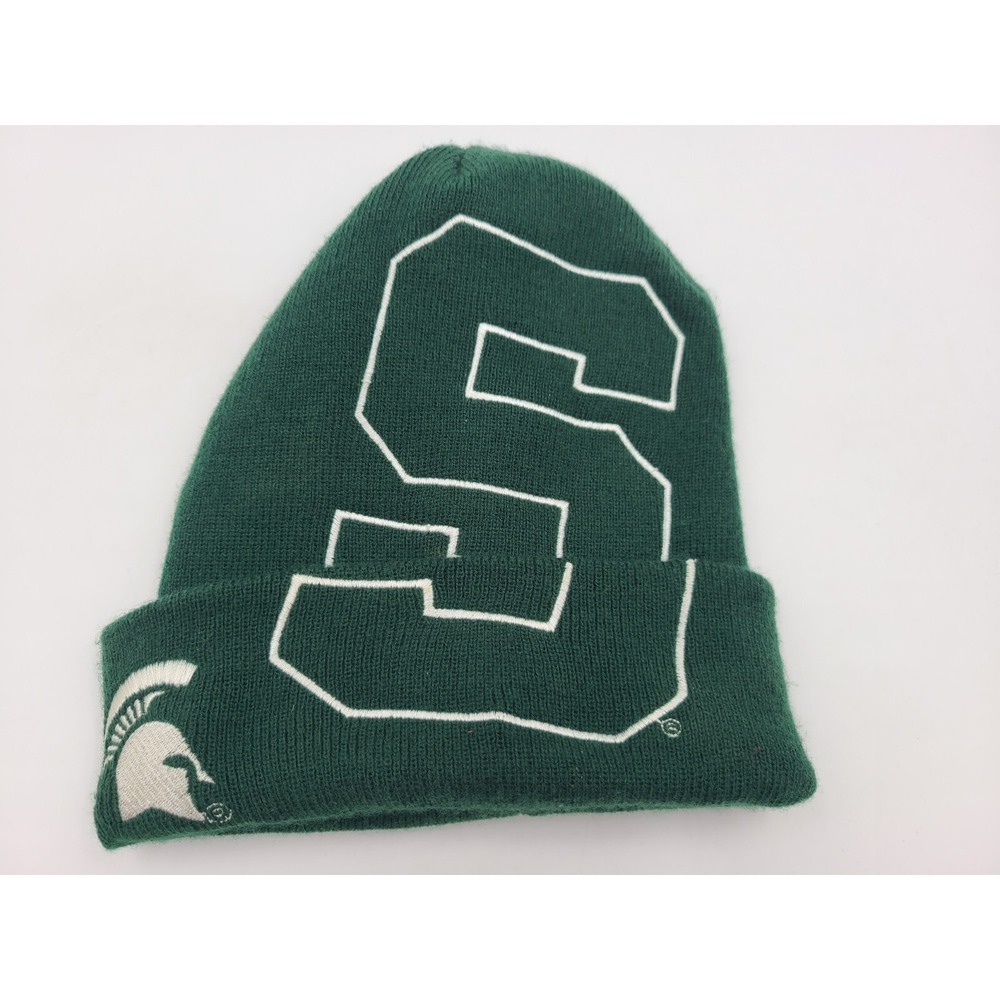 Vintage Michigan State University Spartans MSU Drew Pearson Beanie Hat Cap NCAA